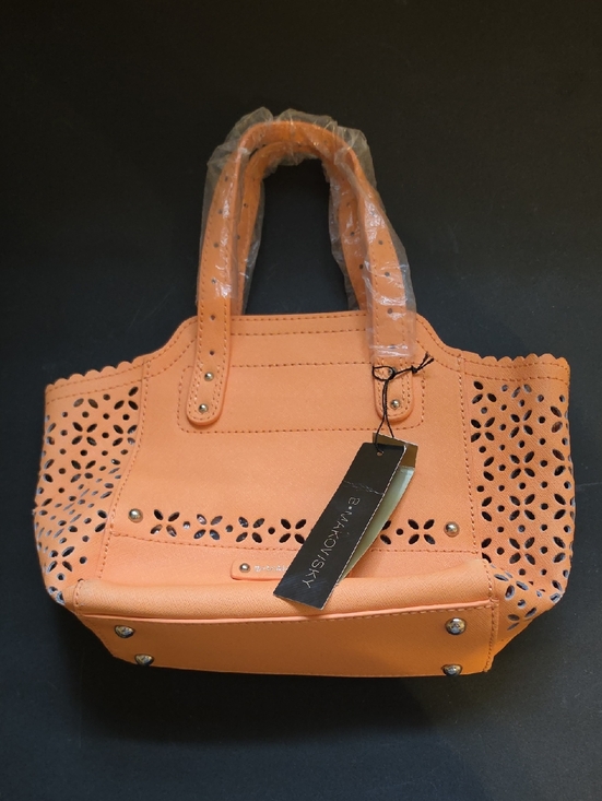 b. makowsky Handbags - B. Makowsky Orange Perforated Mini Tessa Purse. NWT